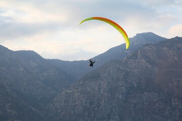 Paragliding on the lake Garda