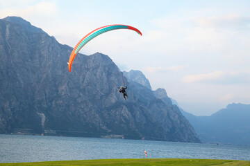 Paragliding on the lake Garda