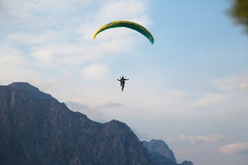 Paragliding on the lake Garda