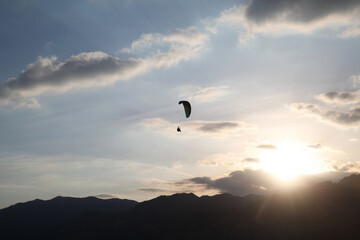Paragliding on the lake Garda
