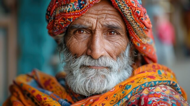 portrait of unknowns indian people at the street bikaner rajasthan indiaillustration