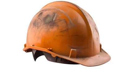 Engineer's Hardhat Isolated on White Background: PNG File for Construction Designs, Hand Edited Generative AI