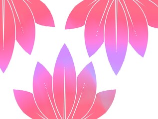 Colorful pink Floral, flowers llustration zen wallpaper 