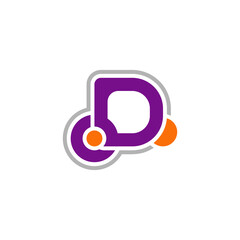 Abstract D letter logo design vector