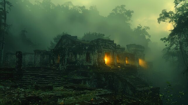 the gedi in the darknessimage illustration