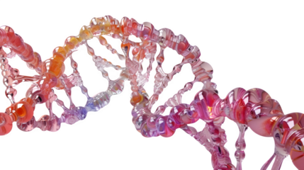 DNA Isolated on White Background: PNG File for Scientific Projects, Hand Edited Generative AI
