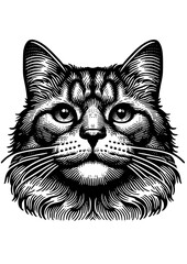 Cat Head SVG, Cat Head Clipart, Cat Breed SVG, Cat Head SVG Cut Files, Cat Face SVG, Cat SVG, Cat Silhouette, Cat Face Logo