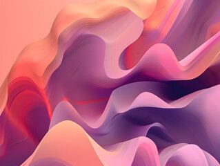 Purple and Peach 3d Wave
