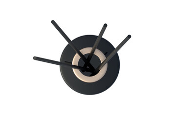 Reed diffuser with aroma sticks isolated on white background. Top view. 3d render