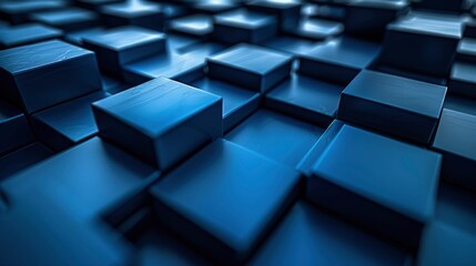cubed background dark blueillustration