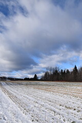 Fields in spring, Sainte-Apolline, Qu&eacute;bec, Canada