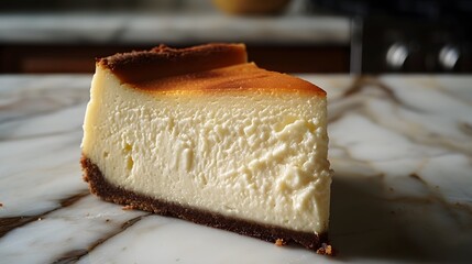A rustic homemade cheesecake