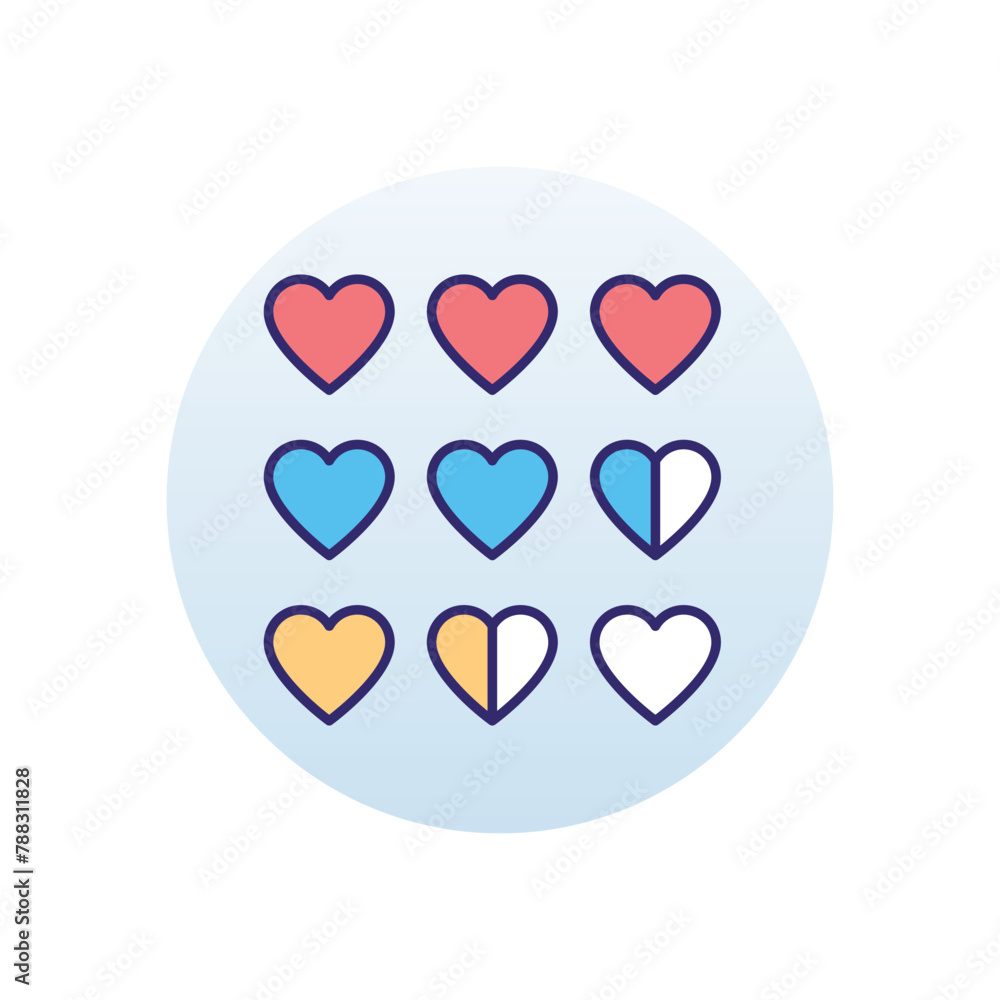 Wall mural Heart vector icon