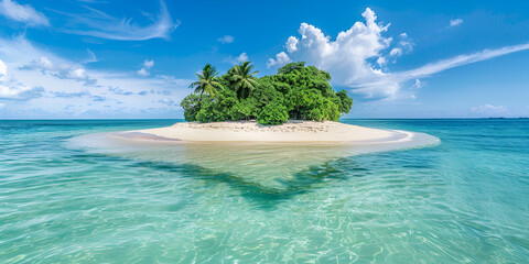 Lonely tropical island - obrazy, fototapety, plakaty
