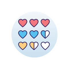 Heart vector icon