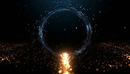 Wallpaper  luminous swirling. Elegant glowing circle. Sparking particle. Stand for banding - obrazy, fototapety, plakaty