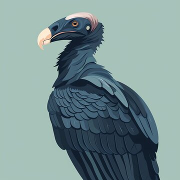 recommend clip art: Vulture 3d, cartoon, flat design