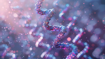 Elegant 3D DNA Molecule Illustration: Capturing the Profound Significance of Genetic Science