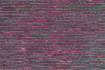 Texture of decorative pink brick wall. House facade. Wall in the loft.