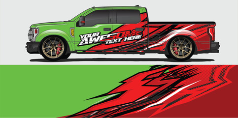 Naklejka premium Sleek and Modern Car Wrap Designs in Vector: Your Brand on the Move