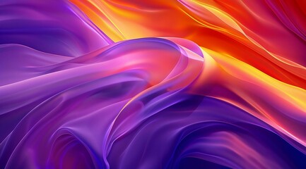 abstract background with soft curves and gradients in shades of purple, orange, yellow, and blue. The design is elegant and minimalistic, perfect for conveying an artistic vibe.