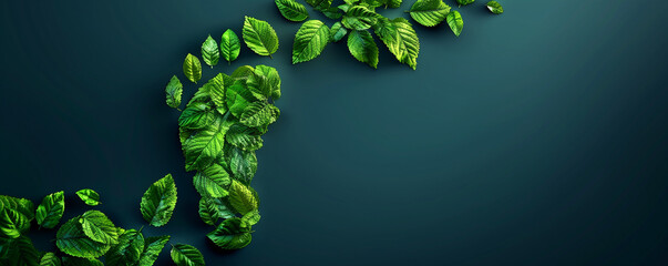 abstract carbon footprint background