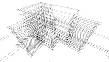 architectural drawing 3d