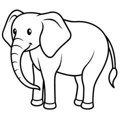 elephant illustration mascot,elephant silhouette,horse vector,icon,svg,characters,Holiday t shirt,black elephant drawn trendy logo Vector illustration,elephant line art on a white background