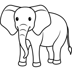 elephant illustration mascot,elephant silhouette,horse vector,icon,svg,characters,Holiday t shirt,black elephant drawn trendy logo Vector illustration,elephant line art on a white background