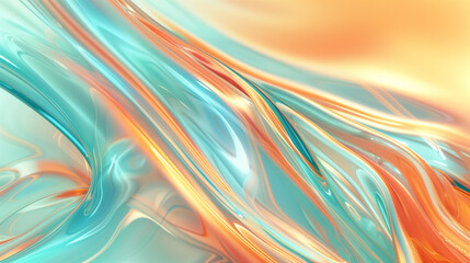 an abstract background, smooth curves, light transferent glass wavy glossy sheets 