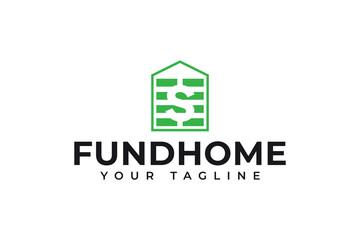 fund money home logo design for financial economy company business