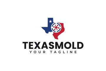 texas mold removal logo design for repair and service company business