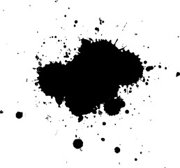 black watercolor brush dropped splash splatter grunge graphic element