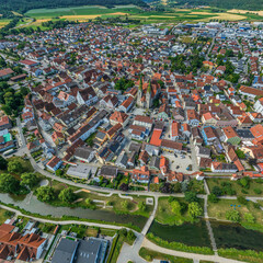 Blick über die sehenswerte Stadt Beilngries im Naturpark Altmühltal in Oberbayern