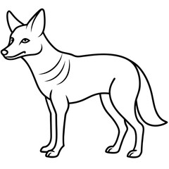 Jackal illustration mascot,Jackal silhouette,Jackal vector,icon,svg,characters,Holiday t shirt,black Jackal drawn trendy logo Vector illustration,Jackal line art on a white background