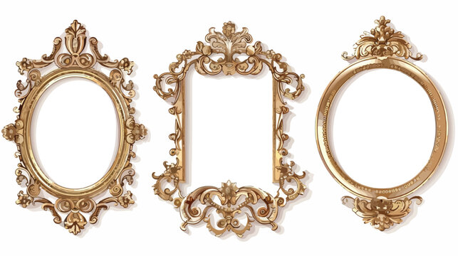 Set of Four decorative Frames or borders. Different s