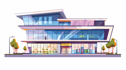 Supermarket shopping mall or big box store built in c
