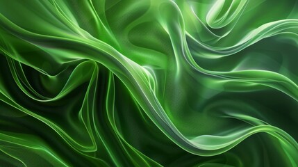 Obraz premium Abstract organic green lines as wallpaper background illustration hyper realistic 