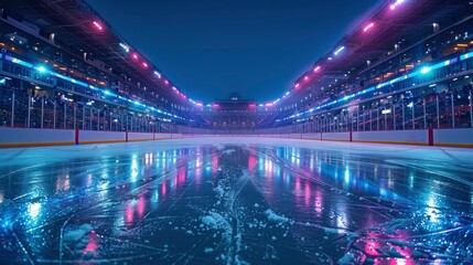 hockey ice rink sport arena empty field stadiumphoto illustration