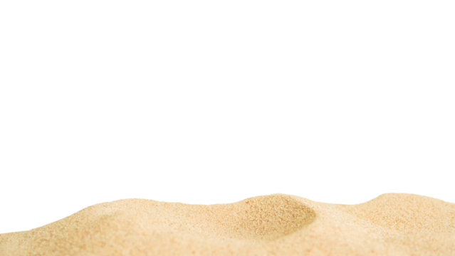 Sand Beach Isolated White Background Texture Summer Desert Zen Garden Coast Ocean for Vacation, Hot Summer Tropical Scene Chill Nature, Summer Time Yoga Holiday Dune Pile Dry Brown Heap Particle.