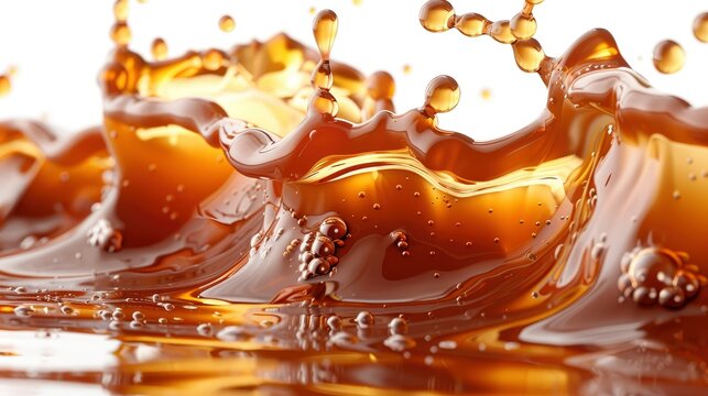 orange oil  liquid splash