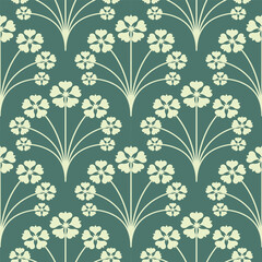 Fototapeta na wymiar Seamless abstract floral wallpaper pattern design