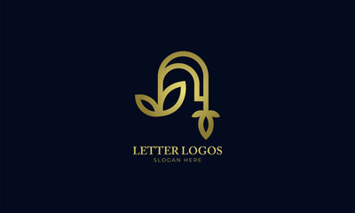 Letter A logos. Natural and organic logo modern design. Natural logo for branding, corporate identity and business card.Web