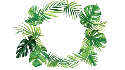 Wreath or circular garland made of palm tree leaves o