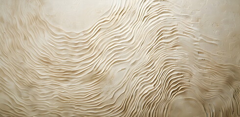 Texture of a light beige concrete wall. 3D plaster background with crisp details.