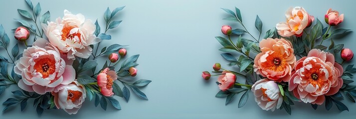 Two Flowers Growing on a Wall