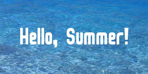 Hello summer banner for social media