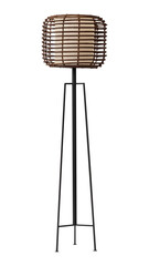 Rattan floor lamp png mockup home decor