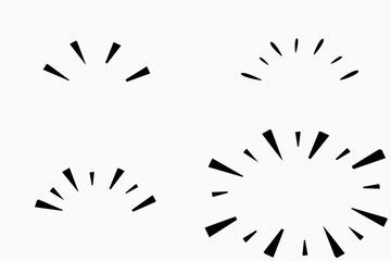 background with circles, Doodle shine sunburst sparkle ray elements