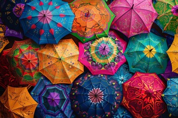 Colorful umbrella background
